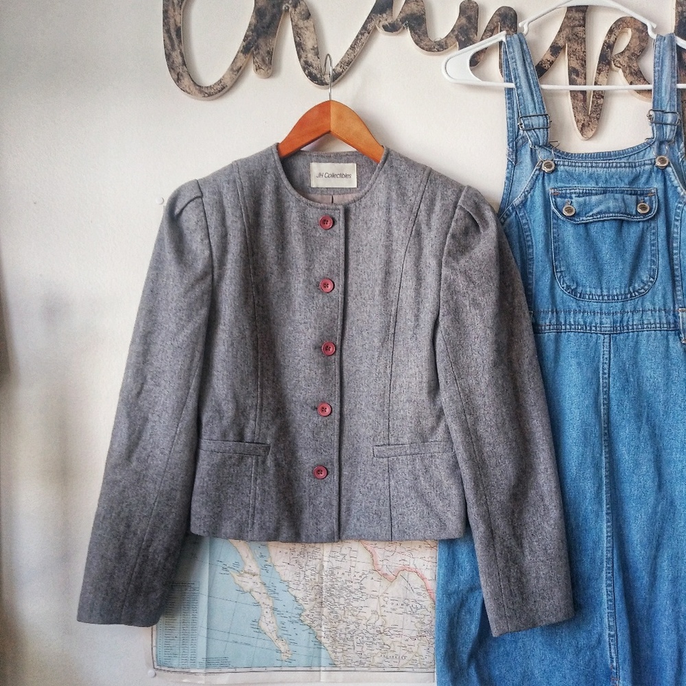 Grey button-up jacket - Picture 4 of 6